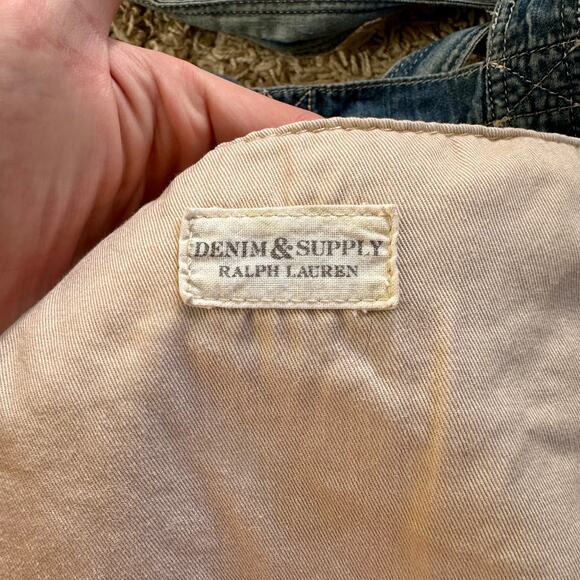 Denim & Supply Ralph Lauren Embroidered Aztec Western Jean Tote Shopper Bag - Picture 11 of 16